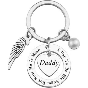 هدايا تذكارية لفقدان الاب، سلسلة مفاتيح بعبارة My Guardian Lives in Heaven I Call Him Daddy مجوهرات التعاطف هدية تذكارية هدية تذكارية in Kuwait
