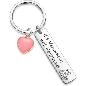 ZNOSVEI Snake Themed Keyring Snake Breeders Key Chain Reptile Lovers Gift Brother Jewelry Snake Charm Keychain