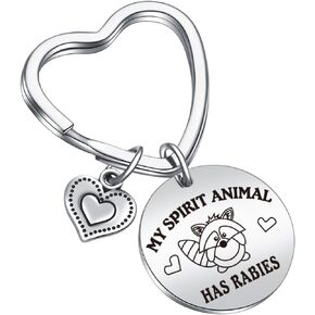 Raccoon Keychain Trash Panda Gift Raccoon Charm Gift Raccoon Christmas Keychain For Friend Sister Bestie Gift