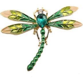 بروش على شكل يعسوب مطلي بالمينا للنساء والرجال بتصميم حشرات معدنية لحفلات الزفاف والولائم، دبابيس بروش هدايا معدنية، بدون احجار كريمة in Kuwait