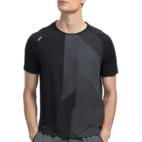 Men's Short Sleeve Quick Dry Athletic Crewneck T-Shirt Golf Tennis Running Gym Tee Tops in Kuwait
