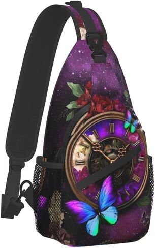 حقيبة Steampunk Sling حقيبة كروس على الصدر Daypack حقيبة ظهر كاجوال حقيبة كتف على مدار الساعة للسفر والمشي لمسافات طويلة in Kuwait