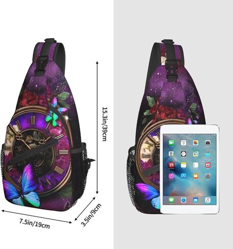 حقيبة Steampunk Sling حقيبة كروس على الصدر Daypack حقيبة ظهر كاجوال حقيبة كتف على مدار الساعة للسفر والمشي لمسافات طويلة in Kuwait