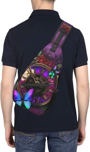 حقيبة Steampunk Sling حقيبة كروس على الصدر Daypack حقيبة ظهر كاجوال حقيبة كتف على مدار الساعة للسفر والمشي لمسافات طويلة in Kuwait
