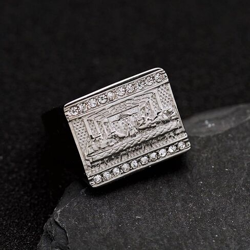 ICED OUT Ring for men Wedding Rings for Men Thirteen Apostles ring The Last Supper Religion ring Radiant Rings for Women Bling Iced Out Jewelry Christian Ring Club ring Heavy Metal ring in Saudi Arabia