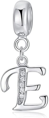 Nbsameng S925 Sterling Silver Charms Compatible for Pandora Bracelets and Necklaces, DIY Holiday Gifts for Women Girls, Letter in Kuwait