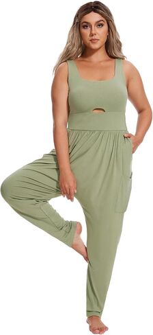 Casei Jumpsuits for Women Casual Summer Rompers Sleeveless Loose Strap Baggy Overalls Jumpers with Pockets in Saudi Arabia