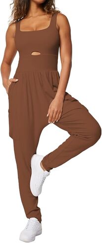 Casei Jumpsuits for Women Casual Summer Rompers Sleeveless Loose Strap Baggy Overalls Jumpers with Pockets in Saudi Arabia