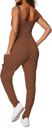 Casei Jumpsuits for Women Casual Summer Rompers Sleeveless Loose Strap Baggy Overalls Jumpers with Pockets in Saudi Arabia