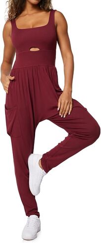 Casei Jumpsuits for Women Casual Summer Rompers Sleeveless Loose Strap Baggy Overalls Jumpers with Pockets in Saudi Arabia