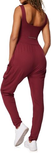 Casei Jumpsuits for Women Casual Summer Rompers Sleeveless Loose Strap Baggy Overalls Jumpers with Pockets in Saudi Arabia