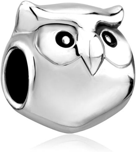 لوفلي جولري سوار خرز مطلي بالفضة بتصميم حيوان البومة اللطيفة المحظوظة in Kuwait