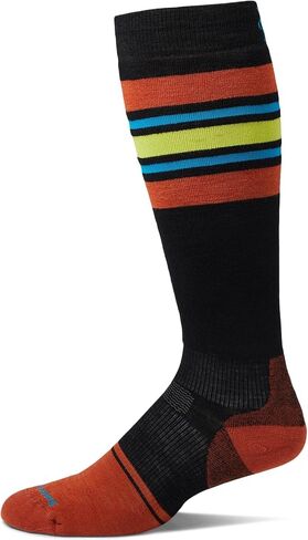 Smartwool Snowboard Targeted Cushion Stripe Extra Stretch Over the Calf Black XL (Men's Shoe 12-14.5) in Saudi Arabia