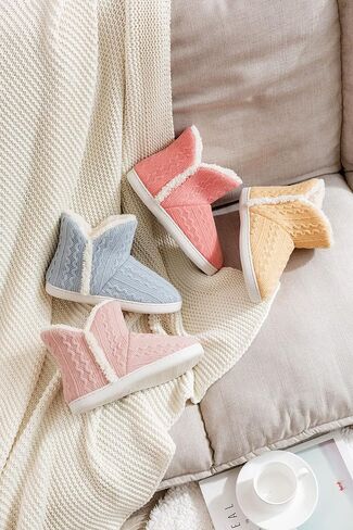 SVEN HOME Women's Slippers boots Indoor Fuzzy Lining Warm Soft Booties Bedroom shoes in Saudi Arabia