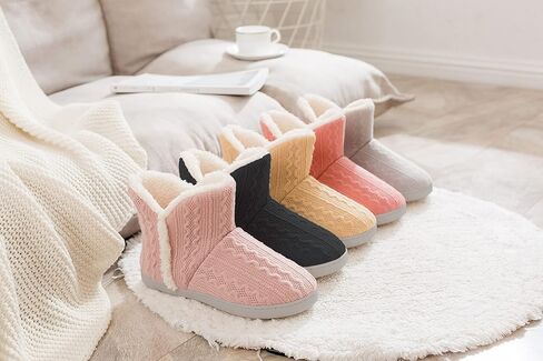 SVEN HOME Women's Slippers boots Indoor Fuzzy Lining Warm Soft Booties Bedroom shoes in Saudi Arabia