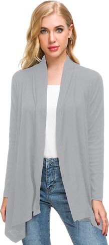 سترة صوفية نسائية من Afibi مفتوحة من الأمام وخفيفة الوزن وأكمام طويلة in Saudi Arabia