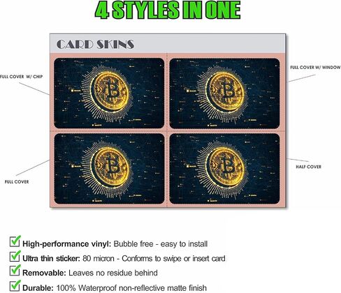 Bitcoin Vinyl Sticker Transportation Card Stickers, Key Card Stickers, Debit Card Stickers, Credit Card Stickers, Credit Card Decals in Saudi Arabia