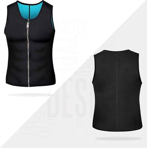 NonEcho Men Sauna Vest Hot Sweat Waist Trainer Corset Neoprene Tank Top Shapewear Slimming Shirt Workout Suit in Saudi Arabia