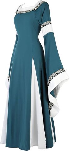 AIGASEA Medieval Dresses For Women Black Renaissance Dress Women Costumes Halloween Plus Size Witch Costume in Saudi Arabia