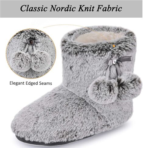 دي ال شبشب نسائي لطيف من الصوف المخملي المنفوش من الميموري فوم احذية منزلية شباشب شتوية in Kuwait