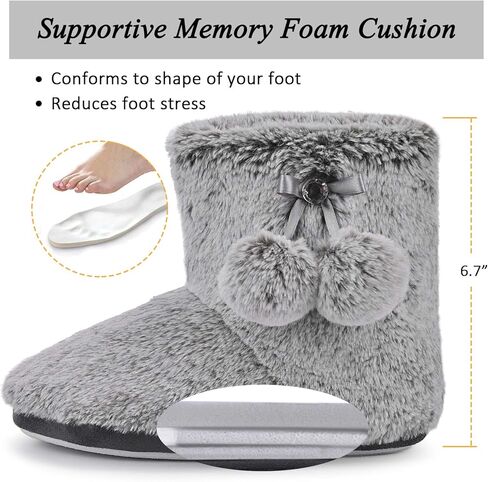 دي ال شبشب نسائي لطيف من الصوف المخملي المنفوش من الميموري فوم احذية منزلية شباشب شتوية in Kuwait