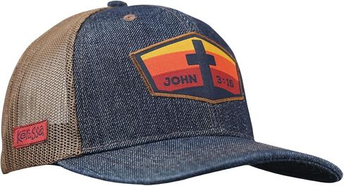 كيروسو قبعة جينز جون 3:16 للرجال، ازرق، مقاس واحد يناسب معظم الناس، ازرق، مقاس واحد, أزرق, One Size in Kuwait