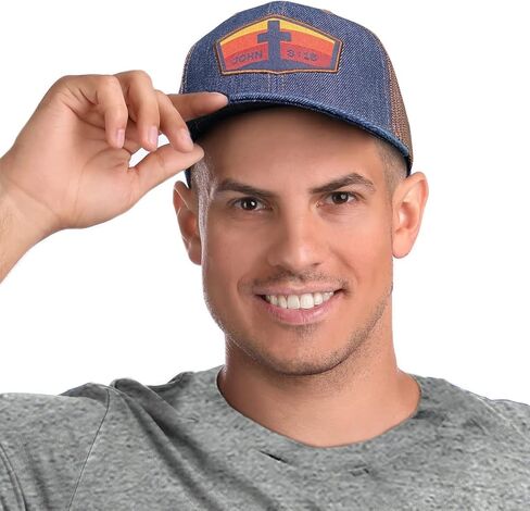 كيروسو قبعة جينز جون 3:16 للرجال، ازرق، مقاس واحد يناسب معظم الناس، ازرق، مقاس واحد, أزرق, One Size in Kuwait