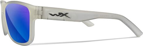 Wiley X Ovation Captivate Polarized Sunglasses, Safety Glasses for Men and Women, UV Eye Protection for Shooting, Fishing, Biking, and Extreme Sports, Matte Slate Frames, Blue Mirror Tinted Lenses in Saudi Arabia