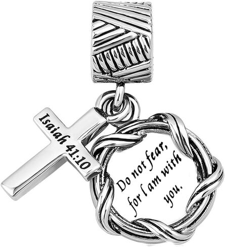 TGLS سحر الصليب الديني محفورة كلمات ملهمة متوافقة مع أساور Pandora Charms in Kuwait