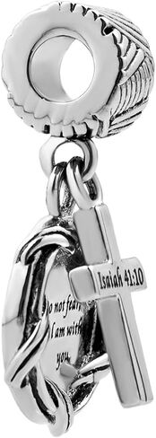 TGLS سحر الصليب الديني محفورة كلمات ملهمة متوافقة مع أساور Pandora Charms in Kuwait