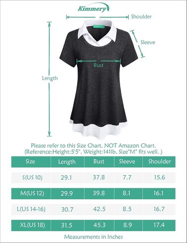 Kimmery Womens Short Sleeve Collared Patchwork Swing Office Blouse Shirts in Saudi Arabia