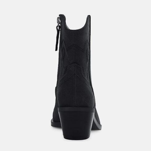 Coutgo Women's Cowgirl Western Ankle Boots Pointed Toe Chunky Heel Stitching Cowboy Booties in Saudi Arabia