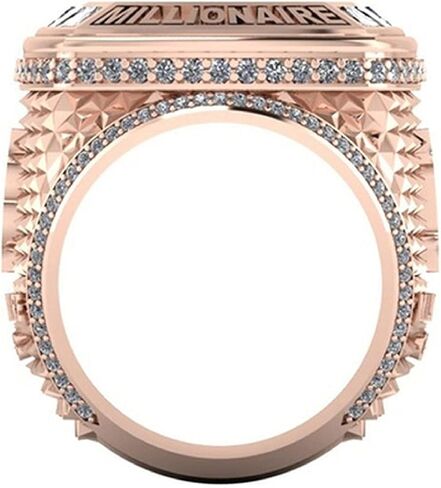 MayiaHey Bitcoin Ring, Bitcoin Sign Ring for Men, Rose Gold Bitcoin Symbol Ring Bitcoin Jewelry, Iced Out Bitcoin Money Ring Hip Hop Bitcoin Band Ring Rapper Punk Rock Bitcoin Ring for Boys in Saudi Arabia