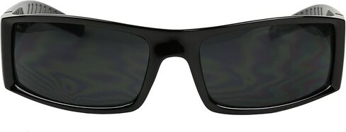 نظارة شمسية اولد سكول او جي بتصميم رفيع مسطح مستطيل الشكل من شادي في يو، لون اسود، مقاس L, أسود, L in Kuwait