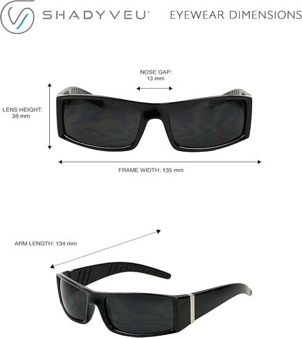 نظارة شمسية اولد سكول او جي بتصميم رفيع مسطح مستطيل الشكل من شادي في يو، لون اسود، مقاس L, أسود, L in Kuwait