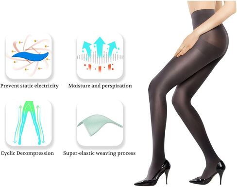 Women Compression Tights 8-15mmHg Leg Slimming Lightweight Pantyhose in Kuwait