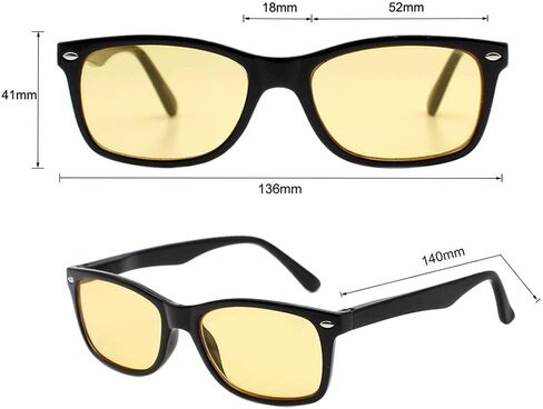 VITENZI Night Vision Glasses for Men and Women Anti Glare Safety for Night Day Driving HD Yellow Tinted Sunglasses Prato in Saudi Arabia