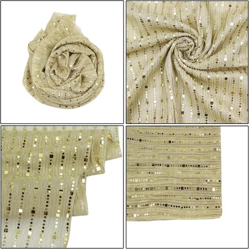 RARITYUS Women Soft Chiffon Glitter Sequin Long Scarf Fashion Muslim Hijab Shawl Head Wrap Turban in Saudi Arabia