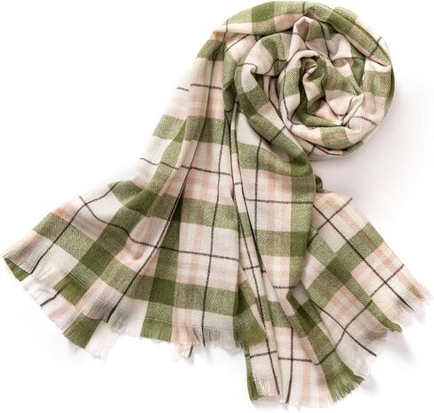 Womens Lightweight Cashmere Feel Shawls, Oversized Pashmina Warm Tartan Wraps Plaid Scarves in Saudi Arabia