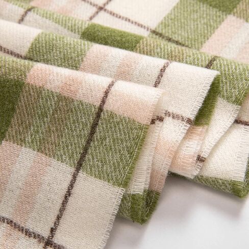 Womens Lightweight Cashmere Feel Shawls, Oversized Pashmina Warm Tartan Wraps Plaid Scarves in Saudi Arabia