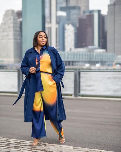 The Drop Women's Multi Ombre Print Wide Leg Pants by @kélawalker in Saudi Arabia