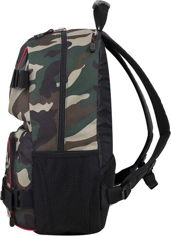 Eastsport Travel Skateboard Backpack Double Strap Laptop Bag تصميم متعدد الرياضات للرجال والنساء، أسود شامبراي in Kuwait