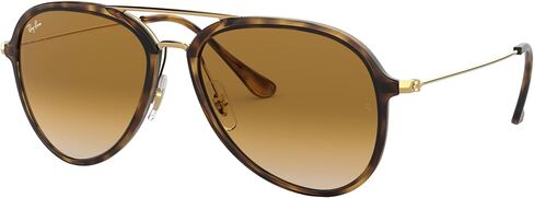 Ray-Ban Unisex Sunglasses Light Havana Frame, Light Brown Lenses, 57MM in Saudi Arabia