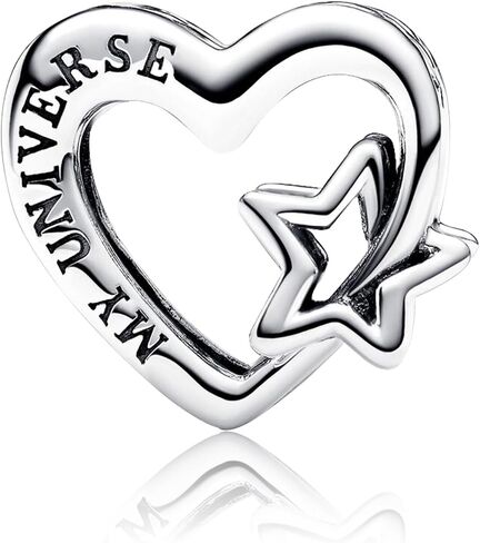 925 Sterling Silver Charms Bracelet Necklace Roses Forever Love Infinity Heart Family Charm Sparkling Star Clip Pendant Beads Jewellery Gift for Women Girls at Christmas,Birthday in Kuwait