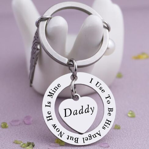 هدايا تذكارية لفقدان الاب، سلسلة مفاتيح بعبارة My Guardian Lives in Heaven I Call Him Daddy مجوهرات التعاطف هدية تذكارية هدية تذكارية in Kuwait