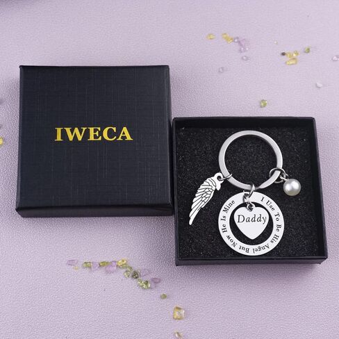هدايا تذكارية لفقدان الاب، سلسلة مفاتيح بعبارة My Guardian Lives in Heaven I Call Him Daddy مجوهرات التعاطف هدية تذكارية هدية تذكارية in Kuwait