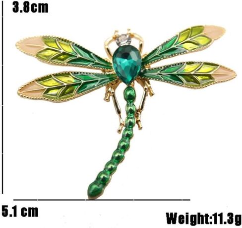 بروش على شكل يعسوب مطلي بالمينا للنساء والرجال بتصميم حشرات معدنية لحفلات الزفاف والولائم، دبابيس بروش هدايا معدنية، بدون احجار كريمة in Kuwait