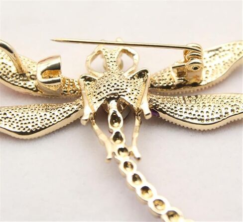 بروش على شكل يعسوب مطلي بالمينا للنساء والرجال بتصميم حشرات معدنية لحفلات الزفاف والولائم، دبابيس بروش هدايا معدنية، بدون احجار كريمة in Kuwait