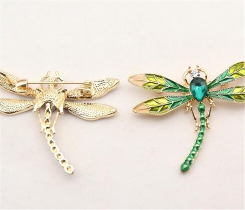 بروش على شكل يعسوب مطلي بالمينا للنساء والرجال بتصميم حشرات معدنية لحفلات الزفاف والولائم، دبابيس بروش هدايا معدنية، بدون احجار كريمة in Kuwait