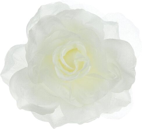 Women's Multifunction Rose Flower Sheer Petal Brooch Pin Hair Tie Clip in Saudi Arabia